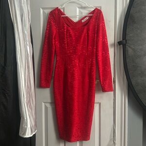 Emage Red Lace Dress - M